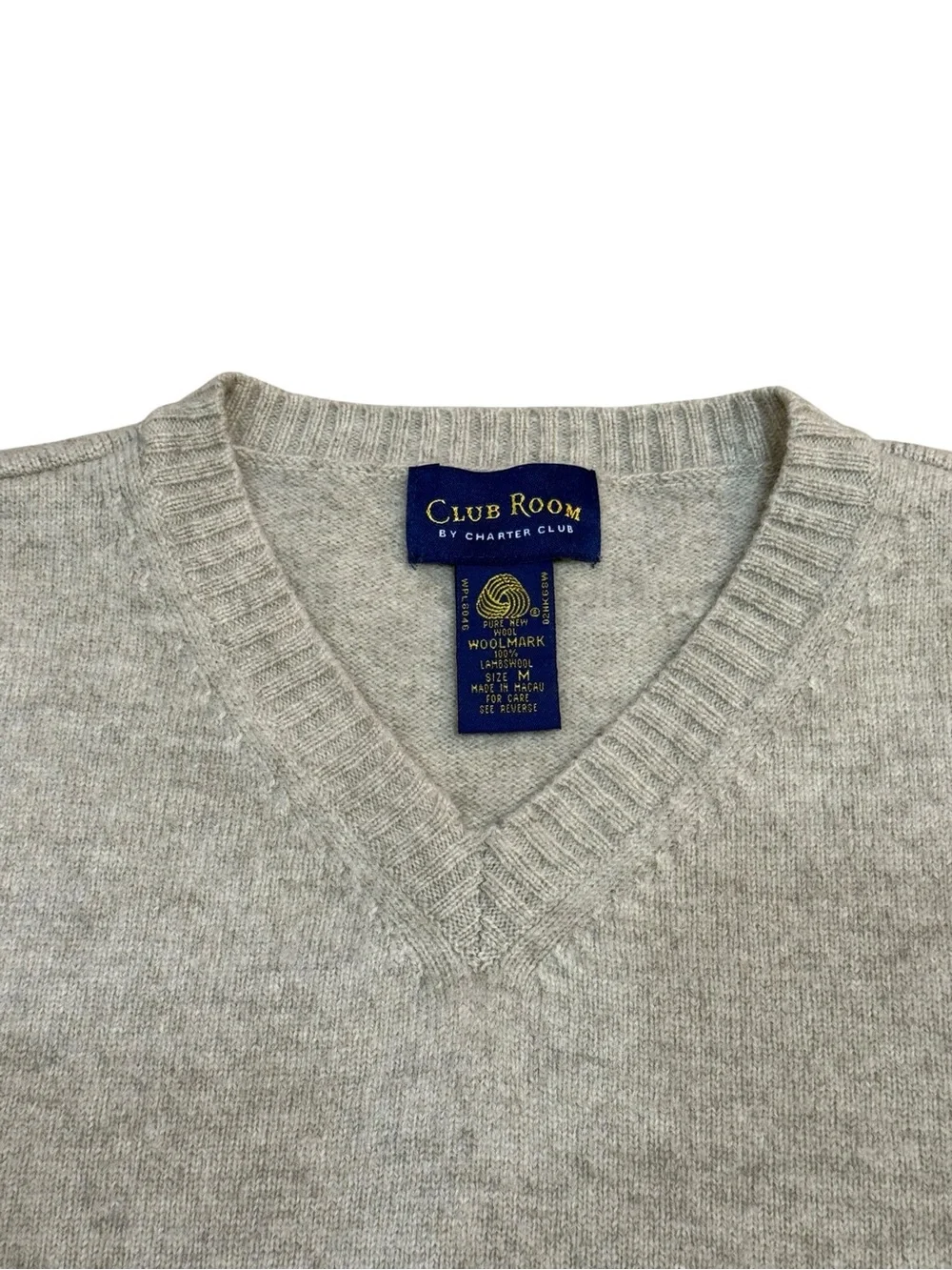 Eclectic Grandpa Club Room Light Gray V-Neck Sweater Vest